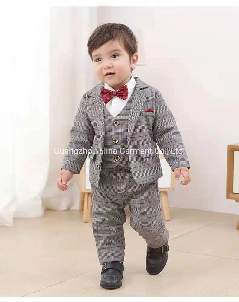 2021 Neu Winter Gentleman Langarm Handsome Baumwolle 4 -Tlg Neugeborene Babykleidung Jungen Bekleidung