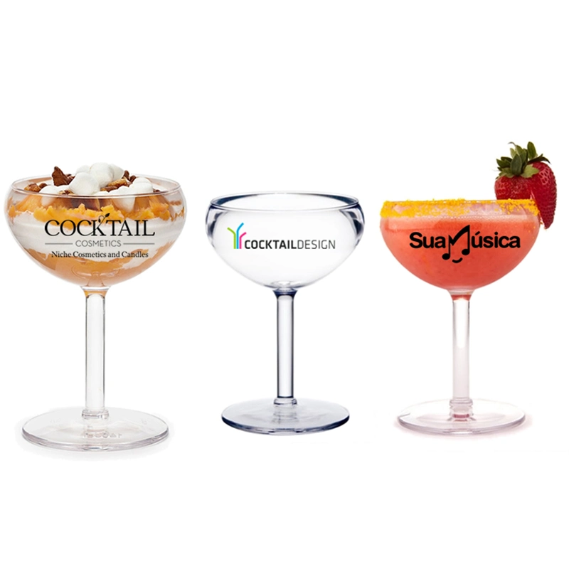 Party Acrylic Outdoor Plastic Margarita Glasses Wholesale/Supplier 440ml Plastic Cocktail Glasses