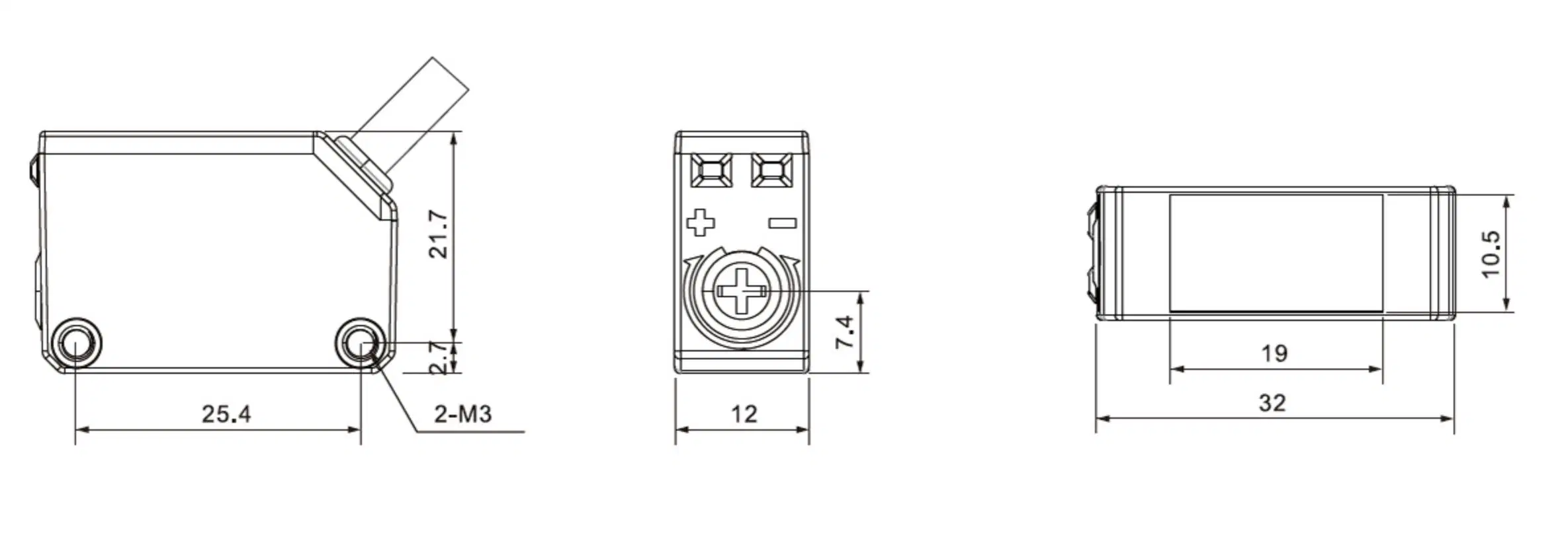 High Speed Response Laser Displacement Sensor PNP Diffuse Reflection Photoelectric Switch