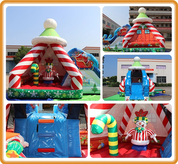 Aoqi Customized Inflatable Christmas House with Slide