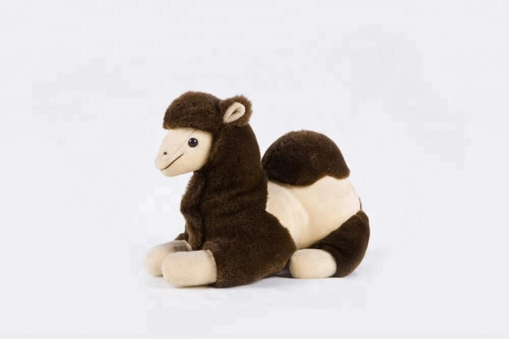 Les jouets en peluche en peluche mignon chameau marron et noir