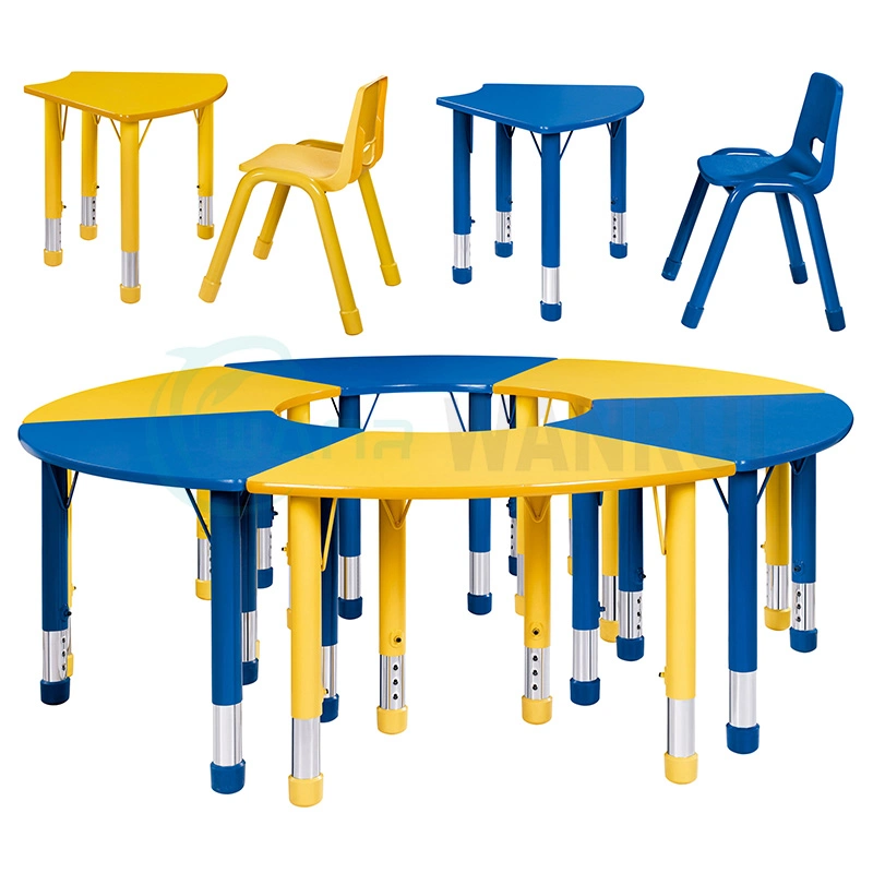 Couleurs personnalisables pour bébé enfants Table et chaise en plastique pour enfants Meubles de jardin d'enfants