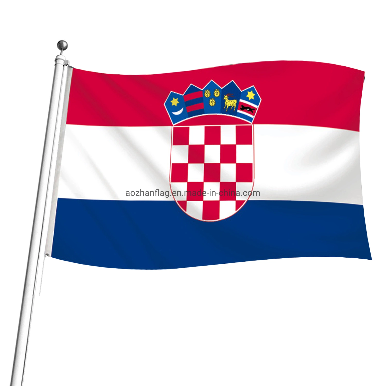 Wholesale/Supplier Custom 100% Polyester 3X5FT Stock Printed Natioanl Croatian Croatia Flag