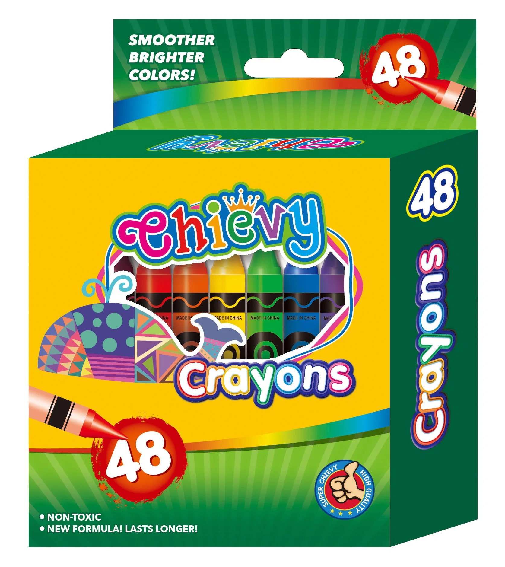 Wholesale 48PCS Customized Size Premium Quality Crayons Eco-Friendly Pastel Crayons for Kids