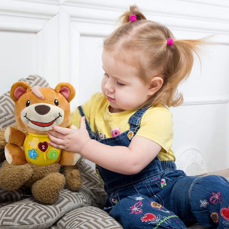 Bebé Juguetes Musicales juguetes Toddle iluminan bebé lindo oso de peluche juegos de aprendizaje de juguete para bebé niño niña bebé juguetes interactivos