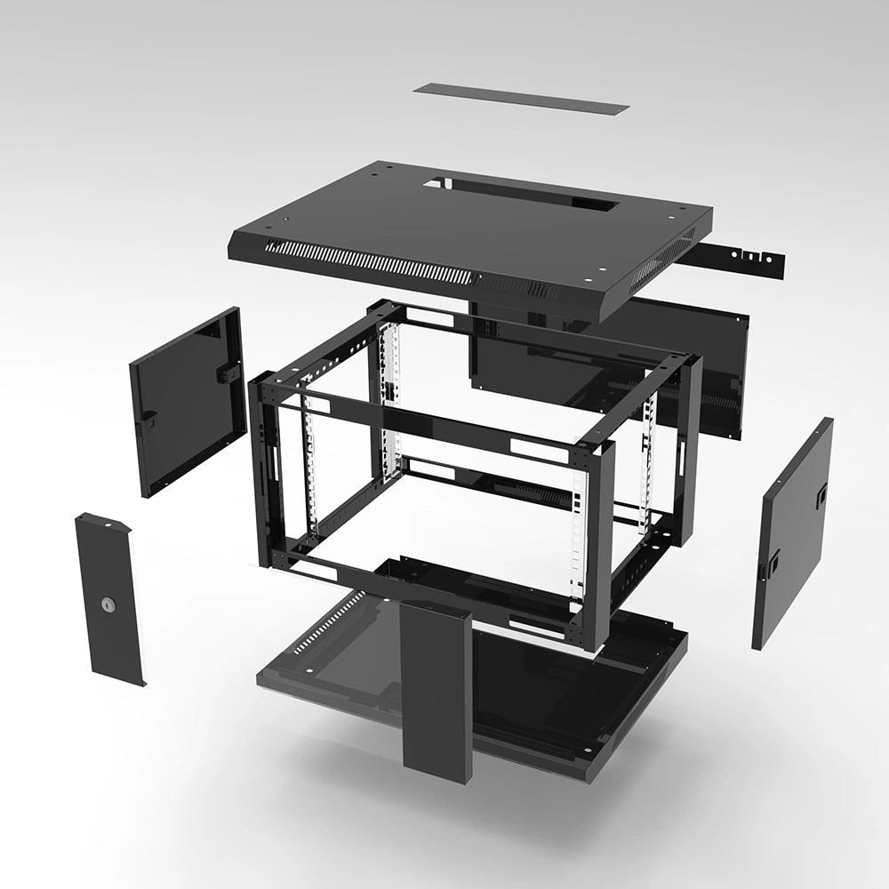 Slim Type 19" 9u 600X600 Single Section Wall Data Rack Cabinet
