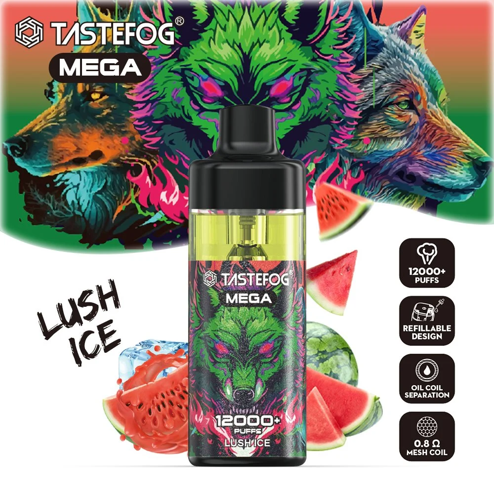 Shenzhen Original Tastefog Vape desechable con bobina de malla Cigarrillo electrónico Precio de distribuidor 800/3500/7000/12000 caladas Venta al por mayor