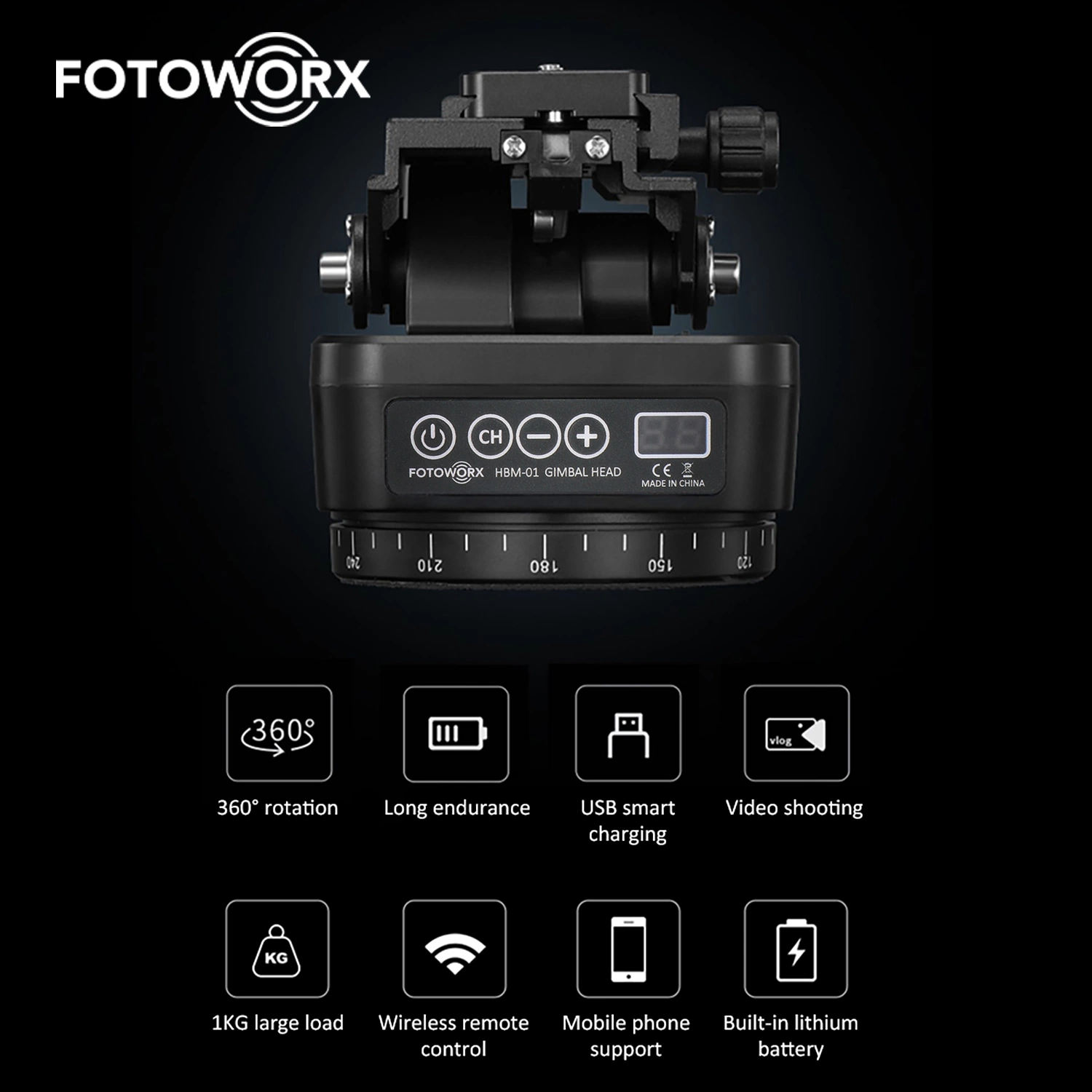 جهاز تحكم عن بعد لاسلكي برأس عاكسة Fotoworx لكاميرا DSLR