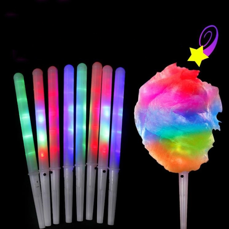 Party Supplies Glow LED Stick Cotton Candy Cones Colorful Flashing LED Stick Sugar Marshmallow Sticks Party Favors Christmas Supply