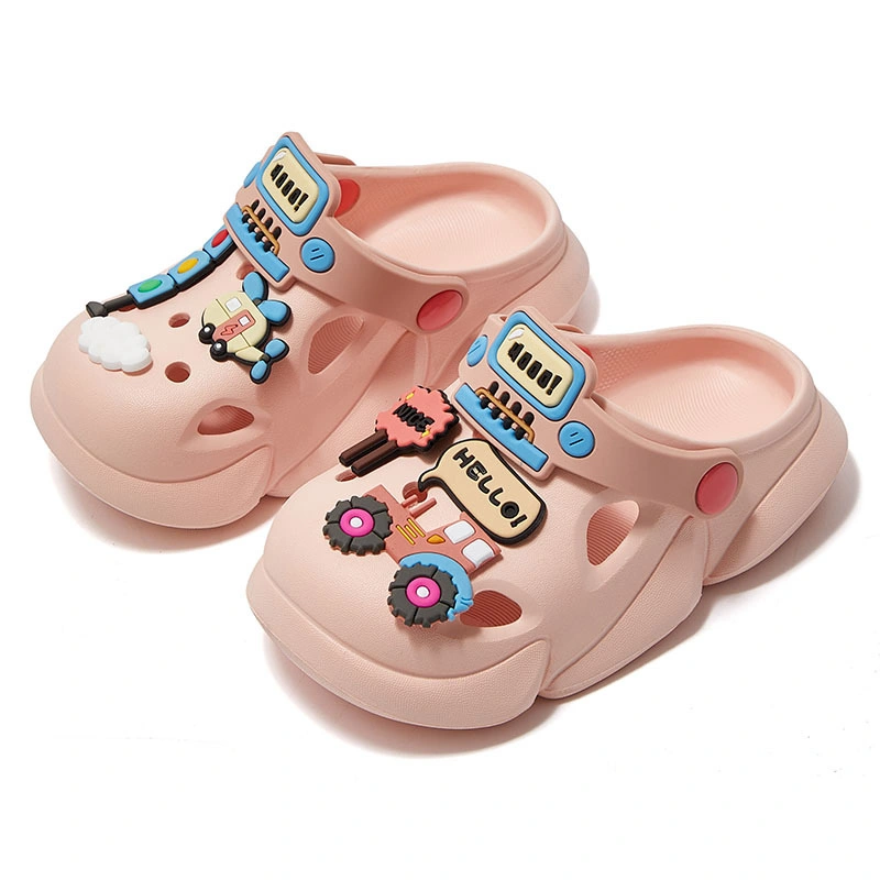 Spring and Summer New DIY Children's Slippers Cute Cartoon Hole Shoes