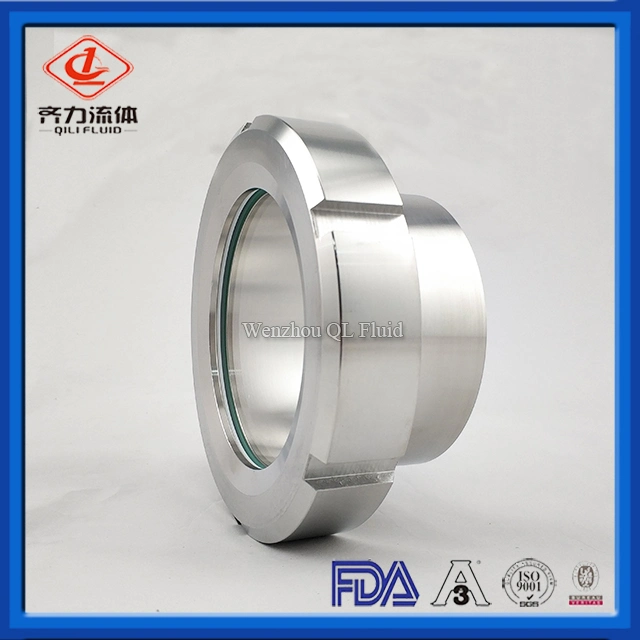 Sanitary Stainless Steel Union Type Round Weld Tank Sight Glass