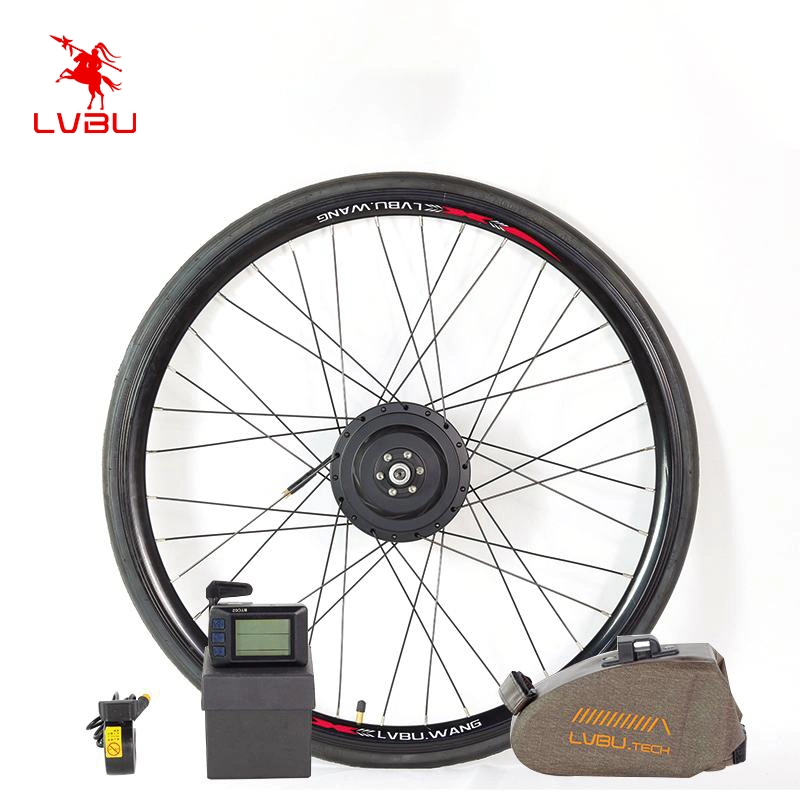 Electric Bicycle Parts Front Wheel with Battery From 16-29 Inch 700c 350 Watt Gear Motor Electric Cycle Motor Kit