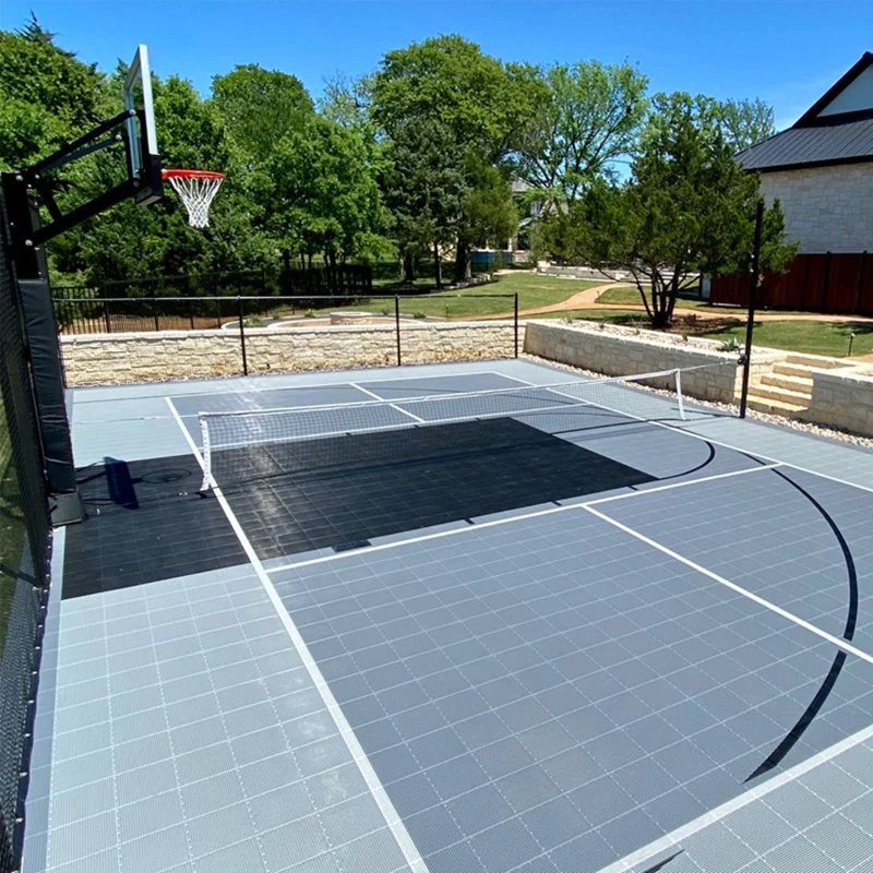 Used Basketball Flooring Residential Backyard Courts Flexible Sports Surface