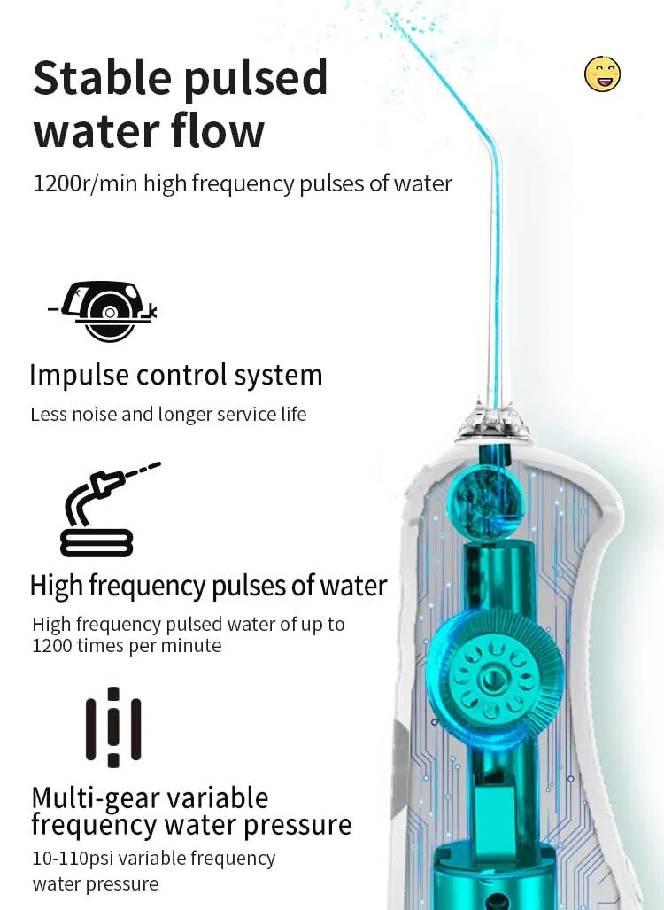 Los dientes Limpieza Dental portátil Herramientas de filtro de agua Flosser Oral