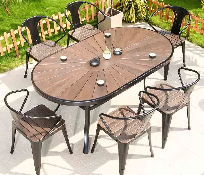 Ocio confortables muebles de exterior alta patio trasero de mimbre Rattan silla de mesa de comedor al aire libre Jardín