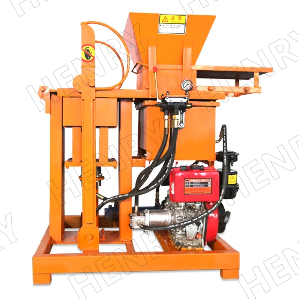 Hr2-25 Diesel Hydraulic Engine and Electric Motor Clay Interlocking Bricks Making Machine