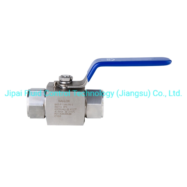 Nai Lok High Pressure 6000 Psi Stainless Steel Ball Valve Straight 2 Way CNG Peek 413 Bar Ball Valves for Compression Natural Gas Ball Valve