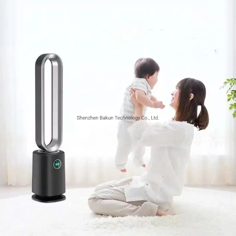 42 Inch 4 in 1 Smart Electrical Floor Tower Body Oscillation Timer Function Cooling Heating Air Purifier Plasma Bladeless Fan