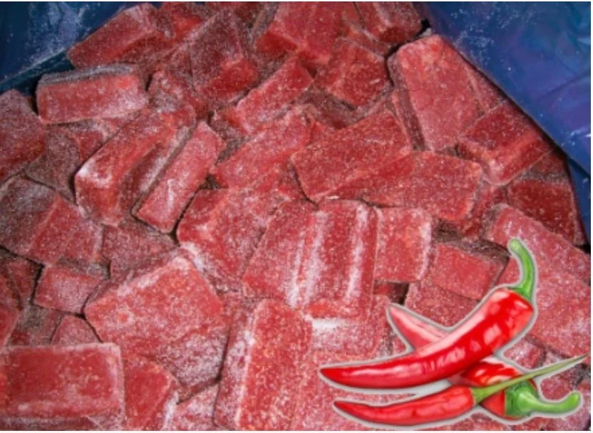 Chile congelado Pimiento caliente Pez Rojo Pez triturada Cubeshigh Nuevo cultivo de calidad Chile fresco y congelado