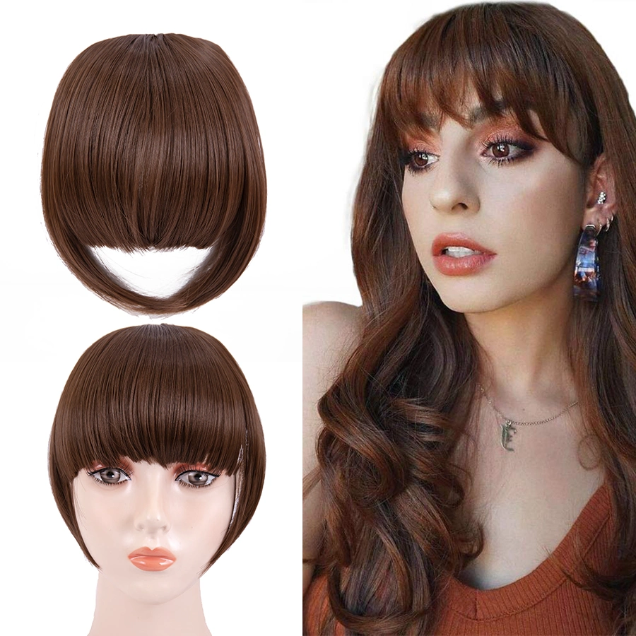 Precio al por mayor Toupee con Bangs Straigh Topper Hairpiece Top Piece Pelucas