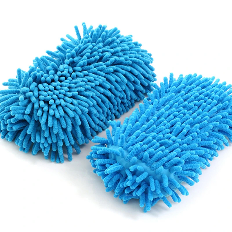 Chenille microfibre de haute qualité Premium de polissage de lavage de voiture de cire à polir en tissu éponge de nettoyage de la brosse