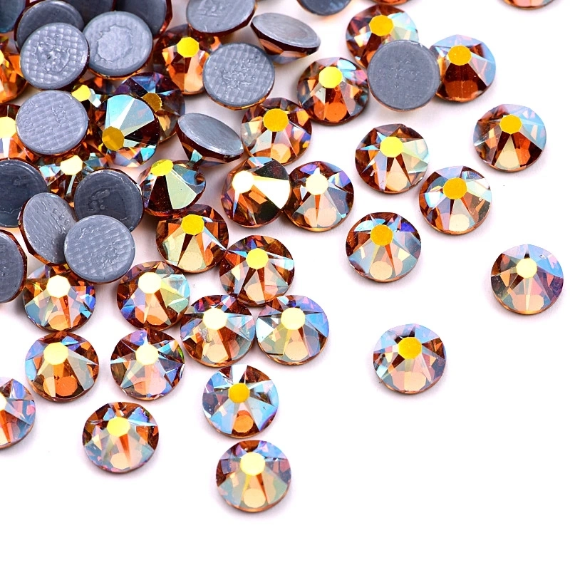 Wholesale/Supplier Crystal Hotfix rhinestones en vrac rhinestones en verre Flat Back avec Colle résistante Retour vêtements Accessoires brillant