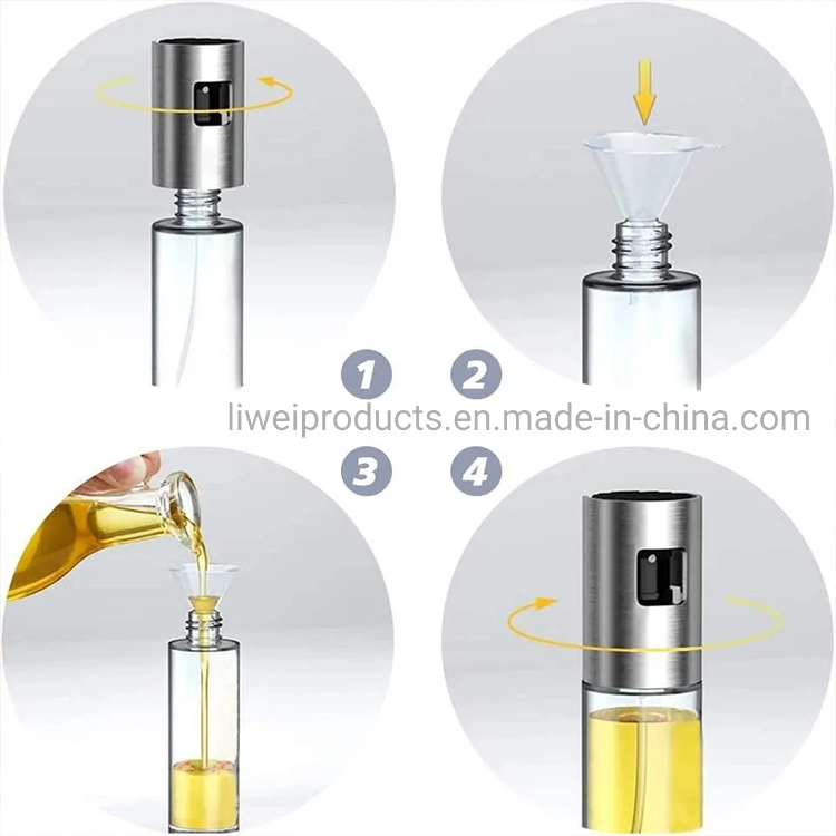 Food-Grade Glass Oil Dispenser Bottle for Barbecue, Making Salad