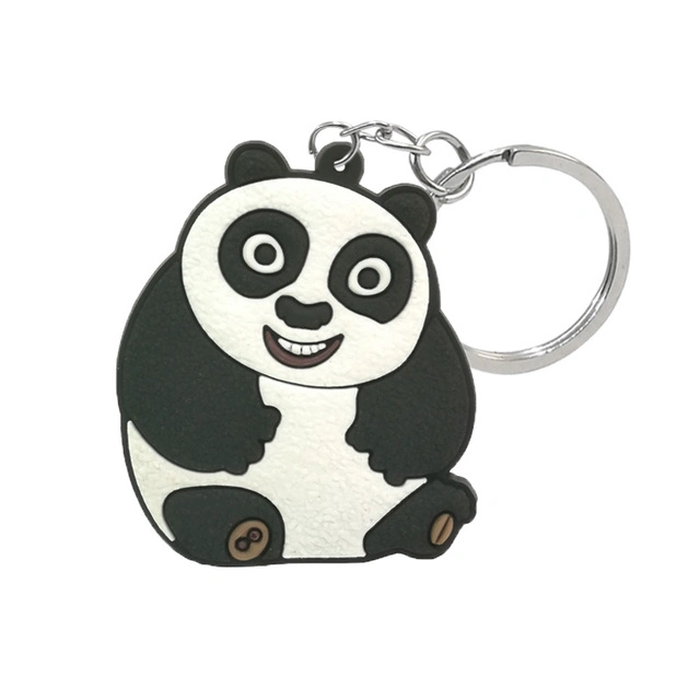 China Wholsale Cute Animal 3D PVC Silicone Hot Selling Protection Key Chain Mini Toy Panda Bee Promotion Gift Keychain