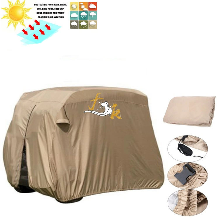 4 Passenger 400d Waterproof Golf Cart Cover Fits Ez Go Club Car YAMAHA, Sunproof Dustproo