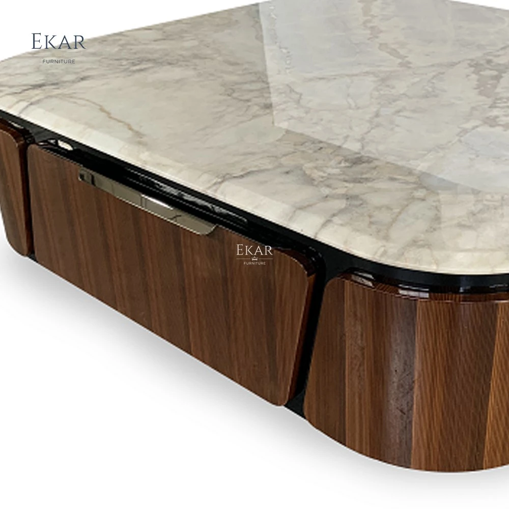 Exquisite Victorian Marble Coffee Table for Elegant Living