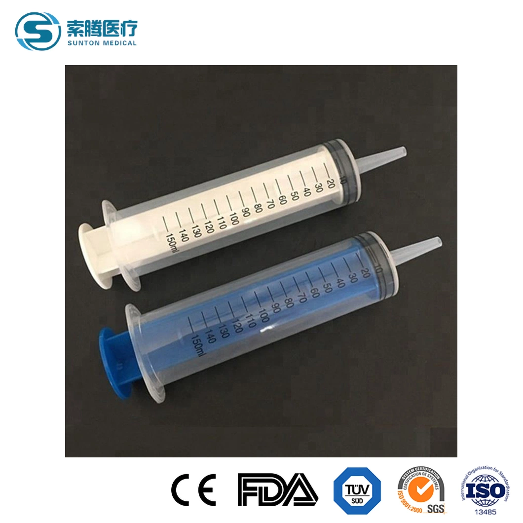 Curva de jeringa Sunton Riego riego China de fabricación de jeringa de 2ml 5ml 10ml 20ml caucho médica en el oído de aspiración de jeringas de irrigación úlcera oído jeringas bombilla