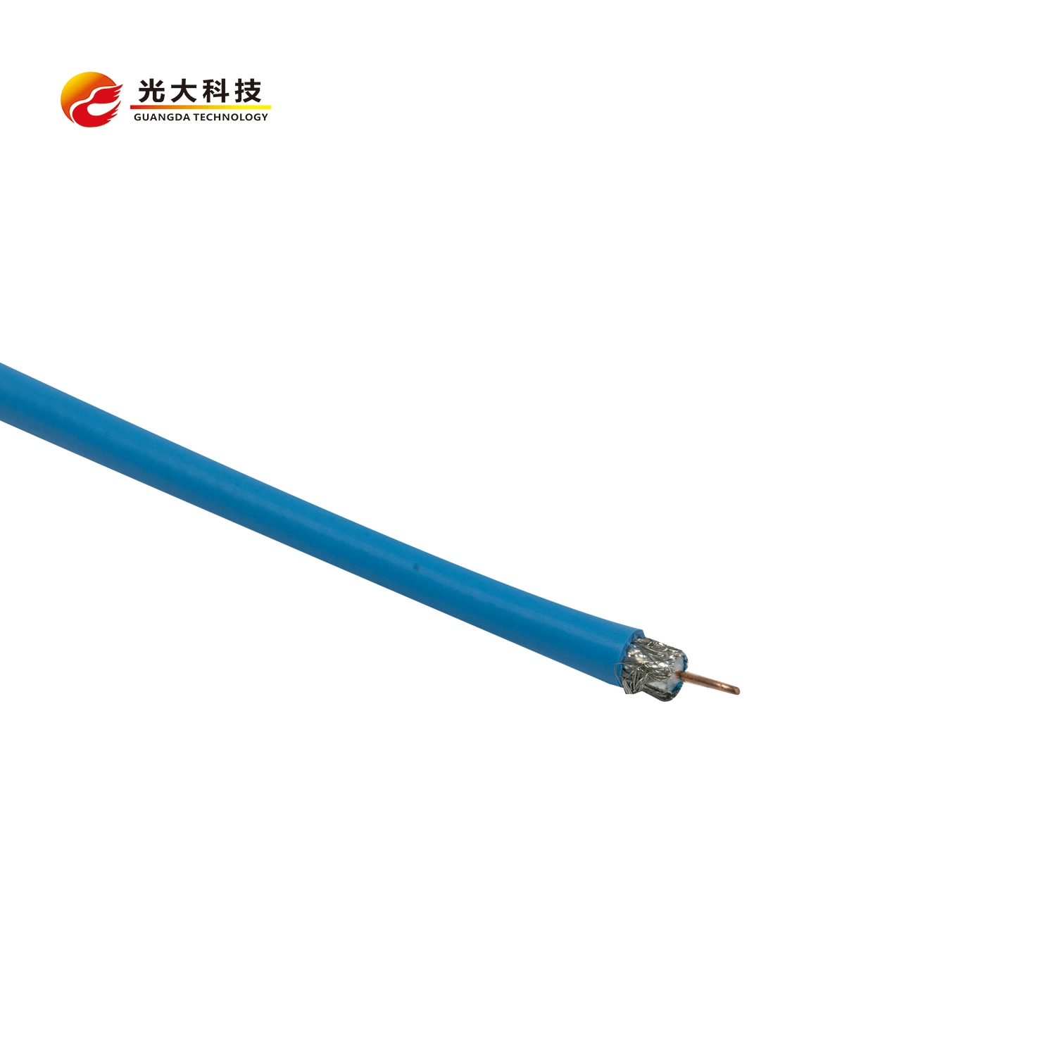 RG6+2c Rg59+2c Copper Clad Steel 0.8+Foam PE Coaxial Cable Siamese Power Wire Electric CCTV Camera Video Cable