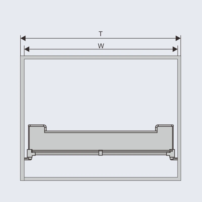 Steel Kitchen Storage Pull out Basket with Optional Divider