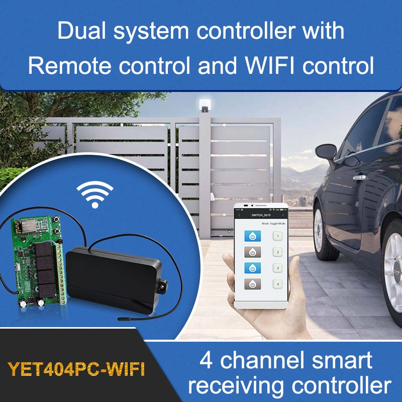 Smart Wi-Fi Control Relay Swith Radio Receiver with APP for Auto Gate Barrier Sliding Door