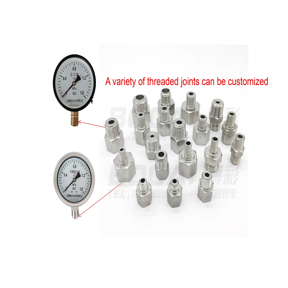 High quality General Pressure Gauge for Water Liquid Gas Vacuum