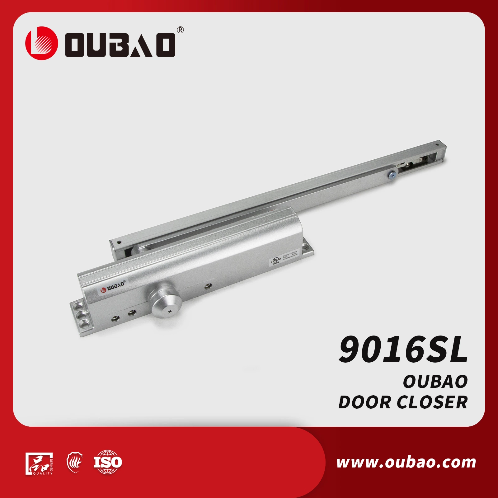 UL muebles puertas Accesorios de hardware de aluminio ajustables de seguridad automáticas de control de la puerta de la puerta de Fuego Closer (9016SL)