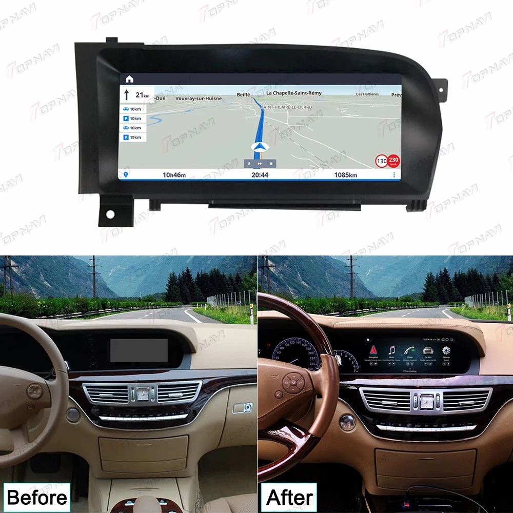 10.25" Carro Android Carplay GPS Rádio leitor de vídeo para Benz S 2005-2013