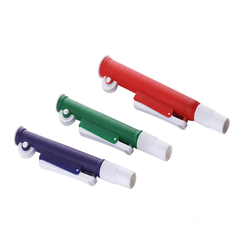 High Precision 2ml 10ml 25ml Red Green Blue Thumbwheel Design Manual Pipette Pump