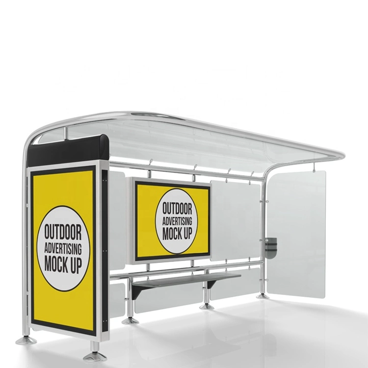 304 Stainless Steel&#160; Bus Station Modern Bus Stop Shelter Design