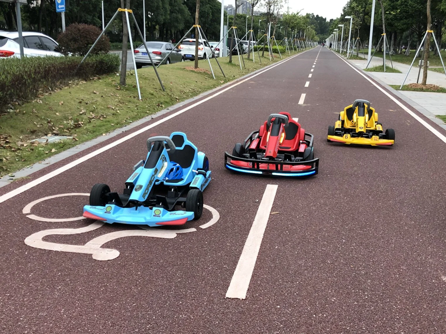 K9-1 Nivel Principiante Racing F1 Go Kart de energía eléctrica con carro loco simular el sonido del motor