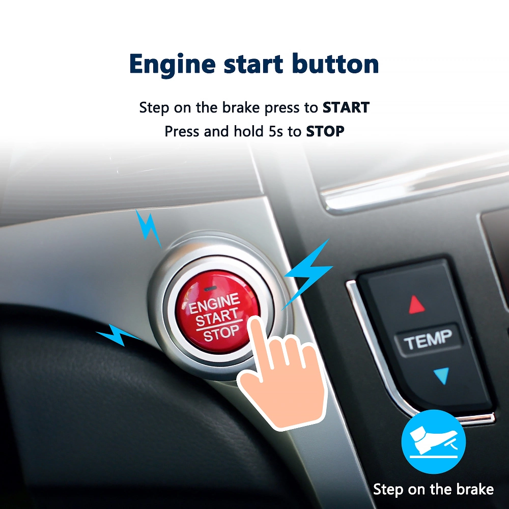 Auto Pke Engine Push Start Stop Passive Keyless Entry Car Alarm System