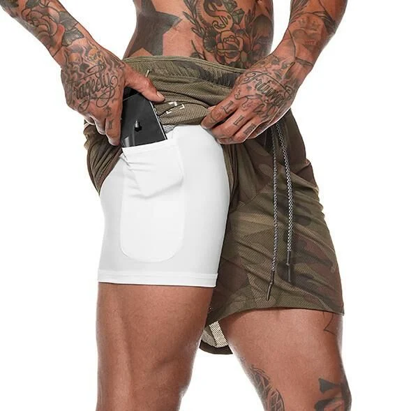 Mens Running Shorts Quick Drying Training Exercise Jogging Short