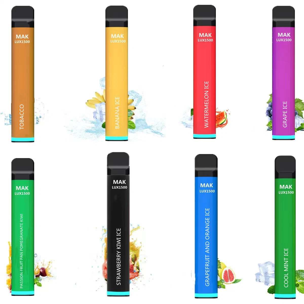 Wholesale Vape 5ml Mak1500 Puff Bar Disposable Vape Pod