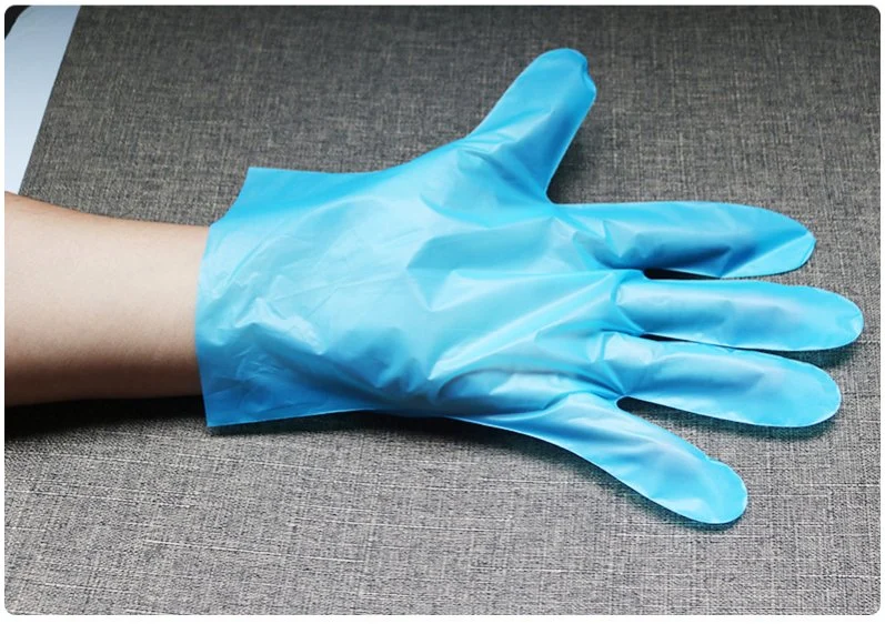 China Suzhou Disposable TPE Gloves PE Black Blue Gloves