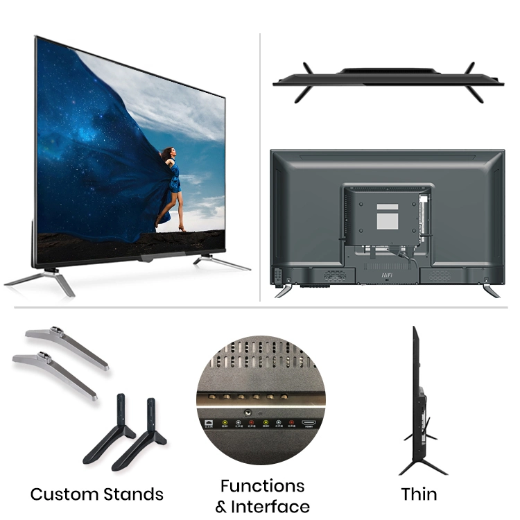 Wholesale/Supplier Factory New 24"-100inch HiFi Speakers Music Model LCD Display Screen Analog or Digital System Television Smart LCD Android LED TV Set