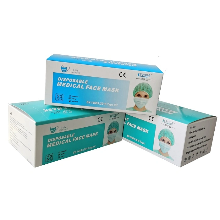 Wholesale/Supplier Disposable Nonwoven Protective Customized Packing Non Woven 3 Ply Iir CE Certified Surgical Disposable Medical Face Mask ASTM Level 2 Masks