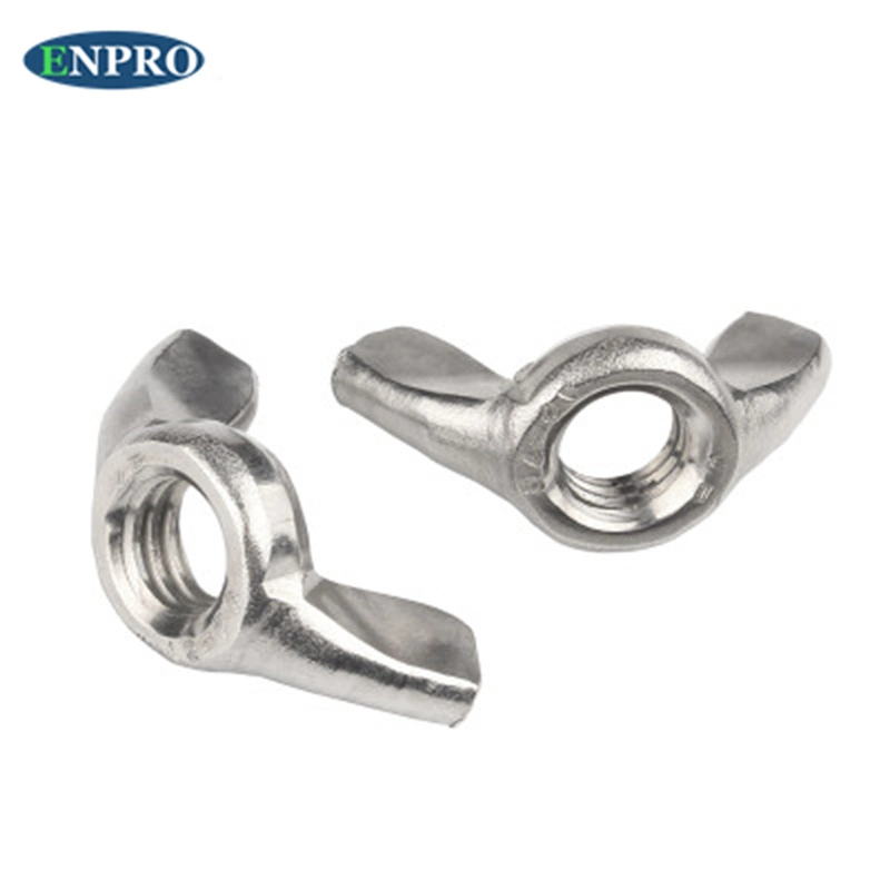 China Wholesale/Supplier Fastener Manufacturer M8 M10 SS304 Butterfly Nuts Precision Casting DIN315 Stainless Steel Wing Nut