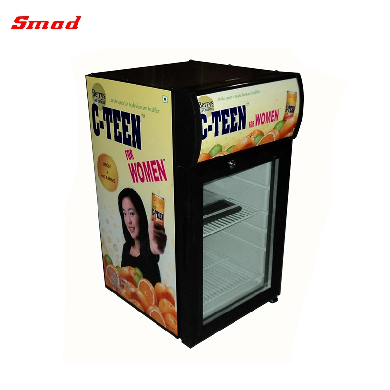 Smad 21L Cold Drink Glass Door Mini Countertop Display Cooler