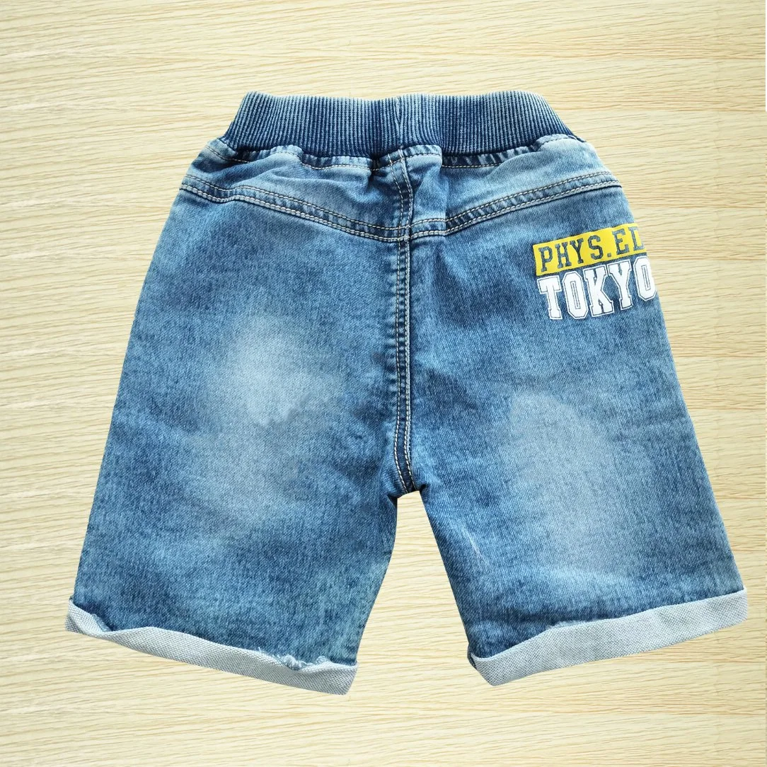 Calças de verão para rapaz com calções Denim para criança profissional fornecedor Calças para criança Trousers vestuário para criança (Rapaz)