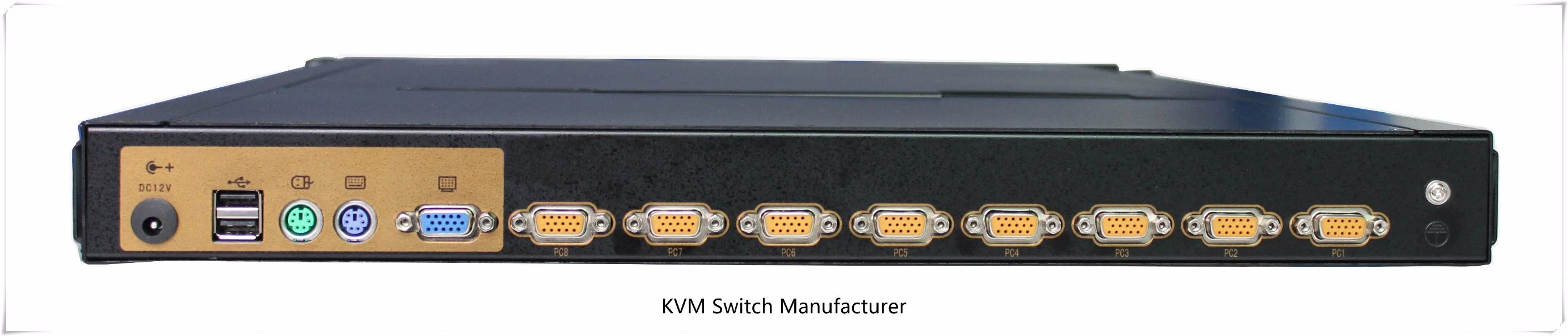 KVM-Switch mit 8 Anschlüssen in HD-Qualität für Serverraum